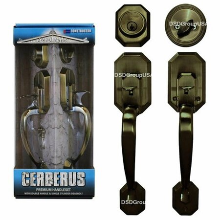 CONSTRUCTOR Cerberus Entry Hand Set Door Lock, Antique Bronze CO93384